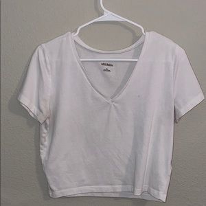 Cropped white tee shirt!